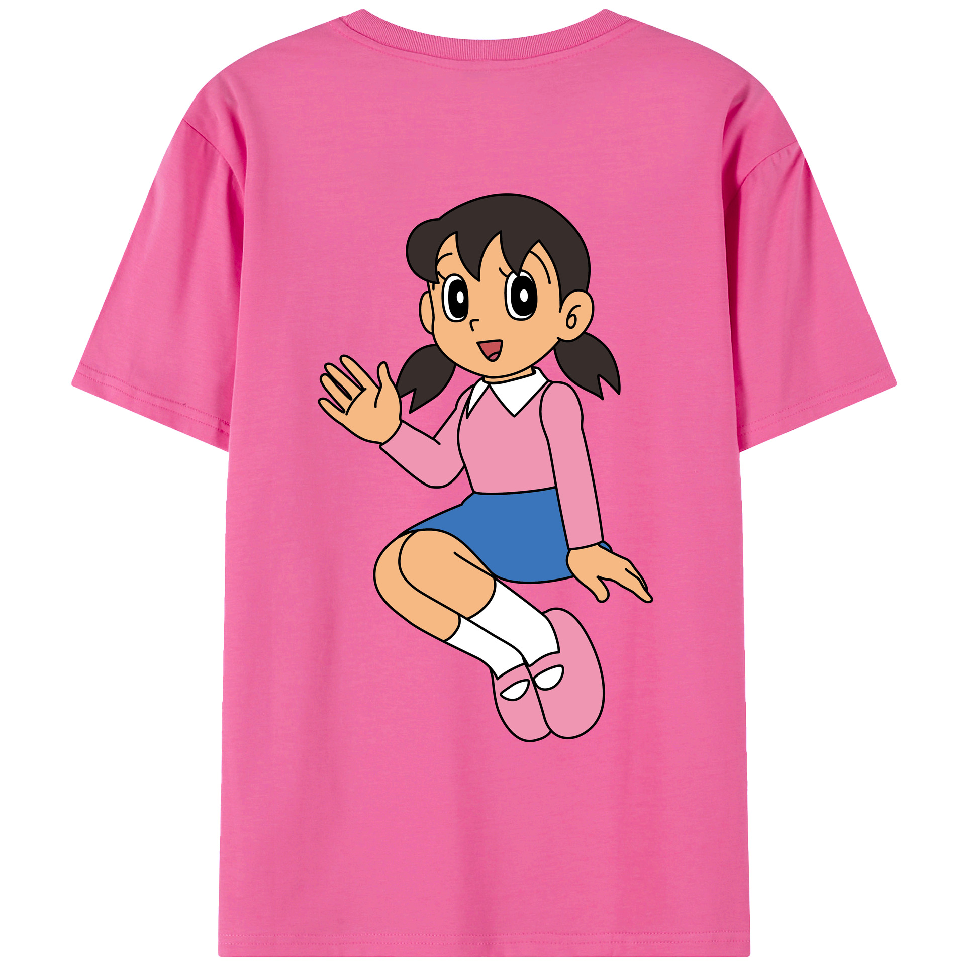 （画像用） ドラえもん みなもと しずか Doraemon Shizuka Minamoto レディース半袖Tシャツ(バックプリント)